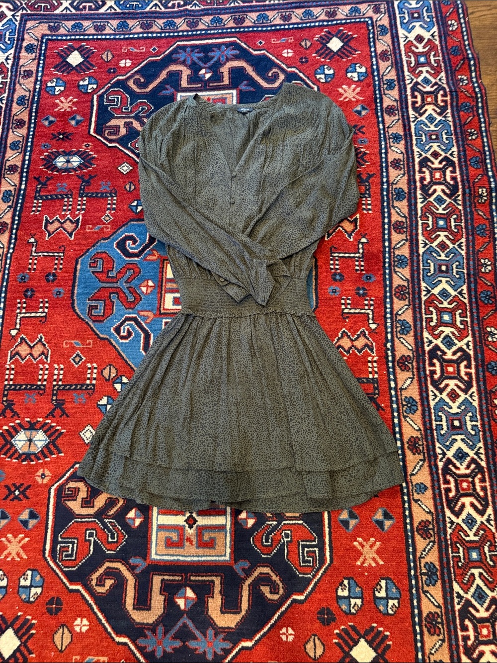 Rails Jasmine Mini Dress Olive and Black Cheetah